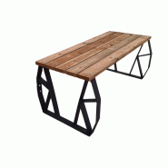 Table pique nique Kompose en Douglas - Table Lg : 194 cm - Plateau La : 76.5 cm - Assise Ht : 44 cm_0