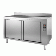 Vaiotec TOPLINE Armoire chauffante 600 / 2 portes coulissantes & rebord L:1200 - 4-6TASCA120-1B