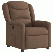 VidaXL Fauteuil inclinable Marron Tissu Modèle Zervoriax - 4015600