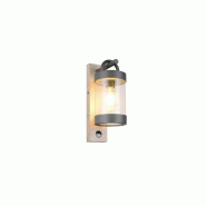 Applique extérieure Sambesi détecteur de mouvement 1x E27 IP44 imitation bois aluminium - 204169135 - beige 4017807647600