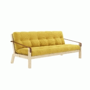 BANQUETTE FUTON POETRY EN PIN MASSIF COLORIS MIEL COUCHAGE 130 X 190 CM.