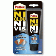 Colle de fixation PATTEX ni clou ni vis, 142 gr blanc