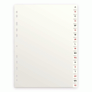 ELBA Intercalaires alpha A4, 18 positions A-Z, en carte 160g/m², coloris blanc - 3045055945804