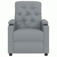 Fauteuil inclinable électrique Gris clair Tissu Modèle Selvarion - 8720286939970