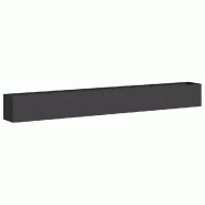 Helloshop26 - Jardinière design moderne 360 x 40 x 40 cm bac à fleurs robuste pour jardin terrasse en acier laminé à froid noir 02_0051485 - noir