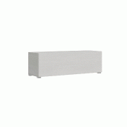 Itamoby Base TV rabattable avec presse-étoupe L.133.6 H.40 P.39.2 avec pieds Frêne Blanc - blanc 8050598021835