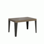 Itamoby Table extensible 120/224x90 cm Gris tourterelle Flame avec pieds anthracite - beige multi-matériau VETAFLAM90224-TT