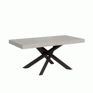 Itamoby Table extensible 180/440x90 cm Volantis pieds anthracite cachemire - gris multi-matériau VE180TAVLT440-CH-AN