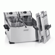 KITCHEN CHEF friteuse double 2x3.5l 4000w inox kcpfr70x - 3485617779698_0