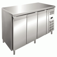 KLIMAITALIA Table frigo inox Pasticceria ventilée à 3 portes. Thermo num. T° -2°C/+8°C. Dim. (LxLxH) 202x80x86 cm. Mod. PSX3100TN - 1455