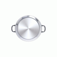Mamù Poêle en aluminium blanc avec poignée en fer, grande taille, usage professionnel (horeca, domestique), 20 cm COTDATGA2MXXXX20 - aluminium COTD
