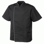 METRO PROFESSIONAL Veste de cuisine pour hommes, manches courtes, taille XXXL, noir - XXXL noir multi-matériau 4337231918047