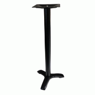 Piètement Détroit Ht108 en acier noir - mange debout intérieur 60x60,Ø70cm maxi