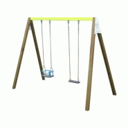 PORTIQUE EN BOIS AVEC 1 BALANÇOIRE ET 1 NACELLE BÉBÉ 2M - 0-8 ANS PORTIQUE EN BOIS AVEC 1 BALANÇOIRE ET 1 NACELLE BÉBÉ 2M - 0-8 ANS
