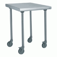 Table Inox Largeur S Profondeur 600±50mm sur Roulettes Inconnue TBLLSP60Roul