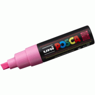Uni-Ball Posca - Lot de 6 marqueurs pointe large biseautee rose fluo Uni-Ball Posca - 182678
