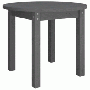 VidaXL Table basse Gris Ø 55x45 cm Bois massif de pin Modèle Soleil Calypso Prime - 822329