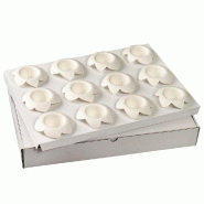 Boite pour plateaux traiteur Carton microcannelé blanc 42,8x30x6,5cm - par 25