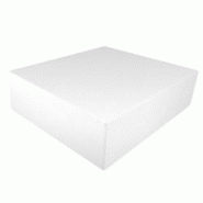 Boites pâtissières blanches vernies 26 x 26 x 5 cm (200 unités) - BBV265