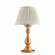 Bonetti Illumina Lucca Lampe en bois doré antique 1 lumière avec abat-jour dm.35 H.60 d.35 BL271-LM-OR - doré 8050713218393