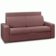 CANAPÉ LIT LEVALLOIS EXPRESS LATTES 120CM MATELAS 16CM TÊTE DE LIT INTÉGRÉE MICROFIBRE BORDEAUX