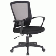 CLP Chaise de bureau en maille Kampen Noir / Noir - noir polyester 309440 CLP Chaise de bureau en maille Kampen Noir / Noir - noir polyester 309440