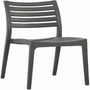 CLP Chaise de jardin Arkon Plastique HBT: 82x46x58 cm Gris foncé - gris 328404