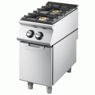 Cuisinière à gaz 2 brûleurs sur soubassement avec portes puissance ... - PVS9040PCGSP
