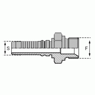 Embouts cylindriques BSPPMâle - AGR-IN - Cône 60° - Filetage Withworth - IMBSP00808 - IN 13 MBSP 1/2