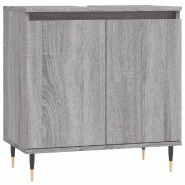 Helloshop26 - Armoire de bain moderne pratique rangement 58 x 33 x 60 cm en bois d'ingénierie sonoma gris 02_0049018 - gris Bois massif 3000235606678
