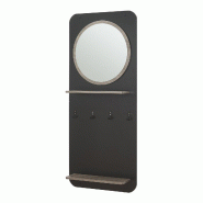 Helloshop26 - Portemanteau meuble d'entrée design mural 140 x 60 x 16 cm noir 03_0010376 - 3000225188481