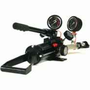 HP550DMIN, Pompe à main hydraulique, biporte, à deux vitesses, fermée hermétiquement avec manomètre et adaptateur, 580 cm3 d'huile utile