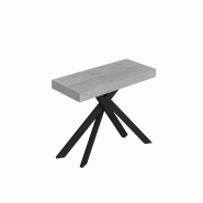 Itamoby Console Extensible 90X40/196 Cm Saki Petits Pieds Béton Anthracite - gris VE090COSAKSMA-CM