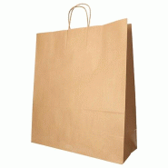 PAPSTAR 25 sacs, papier 41 cm x 35 cm x 14 cm brun avec poignée torsadée - marron papier 88416_0