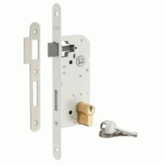 Serrure encastrable à cylindre pour porte d'entrée, axe 40mm, bouts ronds, cylindre 30x30mm, blanc, 3 clés - THIRARD - blanc 3150260011043 Serrure encastrable à cylindre pour porte d'entrée, axe 40mm, bouts ronds, cylindre 30x30mm, blanc, 3 clés - THIRARD - blanc 3150260011043