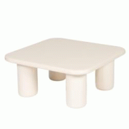 Table basse Irving écru - Blanc Carré Bois Amadeus 80x80 cm - blanc 3520071974156 Table basse Irving écru - Blanc Carré Bois Amadeus 80x80 cm - blanc 3520071974156