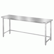 Table de travail en inox Bar 2000x600 mm avec renfort PREMIUM - GOLDINOX - gris inox 3701770835065