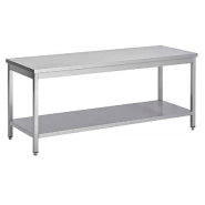 Table soudée bords droits, centrale + étagère, P 600 mm (Longueur, mm: 800 Réf-F-STCE86-1) Table soudée bords droits, centrale + étagère, P 600 mm (Longueur, mm: 800 Réf-F-STCE86-1)