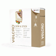 VELCRO® Crochets & velours 20mmx10m blanc, bande à coudre et à coller VELCRO® Crochets & velours 20mmx10m blanc, bande à coudre et à coller