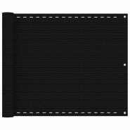 Écran de balcon Noir 75x400 cm PEHD Modèle Calme Extérieur - 311029