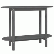 VidaXL Table console Gris 110x40x80 cm Bois massif de pin Modèle Soleil Sigma Plus - 822299