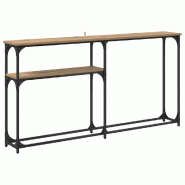 VidaXL TableConsole Chêne artisanal 145 x 22,5 x 75 cm Modèle Mirage - 882215