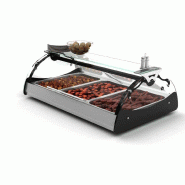 Vitrine chauffante 3 GN 1/1 avec étagère Chaleur humide Série MAXISELF Bain Marie Sayl