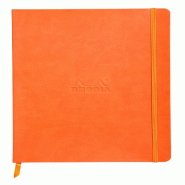 Cahier souple Rhodiarama tangerine 190x250 / B5, 160p./80 feuilles ivoire 90 g/m², dot grid - orange 117564C