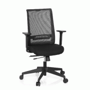 Chaise de bureau / chaise bureau CONISTON tissu noir hjh OFFICE - noir polyester 608970