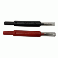 CHAUVIN ARNOUX - Jeu de 2 pointes de touche D4 mm IP2X pour DDT/VAT - Fiche femelle D4 mm - IEC 61243-3 - 1000V (1 rouge, 1 noire)