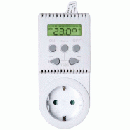 Elektrobock tectake Prise Thermostat, pour Chauffage, IP20, 230 V / 50 Hz Blanc  Blanc - blanc plastique 401415