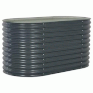 Helloshop26 - Jardinière lit surélevé plantes fleurs jardin 160 x 80 x 81 cm acier galvanisé gris 02_0001007 - 3000073501531 Helloshop26 - Jardinière lit surélevé plantes fleurs jardin 160 x 80 x 81 cm acier galvanisé gris 02_0001007 - 3000073501531