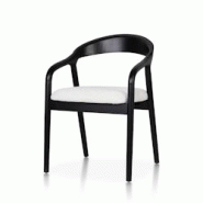Kosmi Chaise style scandinave en bois noir avec assise en tissu beige clair chiné – Élégance et confort - noir Bois massif 3760301698067 Kosmi Chaise style scandinave en bois noir avec assise en tissu beige clair chiné – Élégance et confort - noir Bois massif 3760301698067