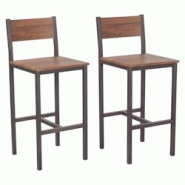 Lot de 2 tabourets de bar, noyer brun, modèle VENICE, pour l'intérieur ou l'extérieur sous une pergola, par Yelloo - 0805698369435 Lot de 2 tabourets de bar, noyer brun, modèle VENICE, pour l'intérieur ou l'extérieur sous une pergola, par Yelloo - 0805698369435